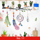 24 styles Plants Series Wall Stickers for Living room Bedroom Green Leaves Removable Wall Decals Vinyl DIY Eco-friendly Murals