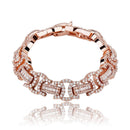 TOPGRILLZ New 13mm Byzantine Bracelet High Quality Iced Out Micro Pave Cubic Zirconia Hip Hop Personalised Jewelry For Gift