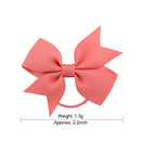 20pcs/lot Grosgrain Ribbon Hair Bands Ponytail Holder Rubber Band For Baby Girls Handmade Hair Rope Scrunchie  Hair Accessories