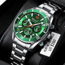 WISHDOIT 2021 New Fashion Diving Watch Men's Blue Top Brand Luxury Stainless Steel Waterproof Leisure Sports Quartz Men's Watch