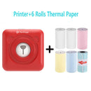 Peripage A6 304dpi Mini Pocket Printer Bluetooth Thermal Photo PrinterRed Brown Yellow for Mobile Phone Android IOS Gift