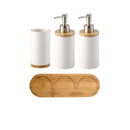 Ceramic Bamboo Toothbrush Holder Cup Bathroom Accessories Set Tumblers Bathroom Emulsion Container Dishwashing Liquid Container