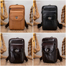 WESTAL Small Men's Bag Genuine Leather Flap Phone Belt Pouch Men's Shoulder Bags Men Leather Crossbody Bags Over The Shoulder