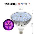LED 植物生长灯 150颗灯珠 200颗灯珠 全光谱 仿阳光 E27 LED 植物生长灯泡 适用于室内水培花卉植物 LED 生长灯