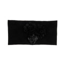Nishine Soft Stretch Satin Rose Flower Baby Headband Newborn Knot Wide Nylon Headwraps Turban Girls Headwear Kids Photo Props