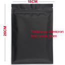 50pcs Matte Black White Heat Sealable Plastic Flat Mouth Ziplock Packaging Bag Smell Proof Aluminum Foil Mylar Ziplock Bags