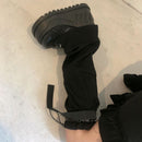 Solid White Harajuku Girl Leg Warmers Y2k Lady Plastic Buckle Knee Sweet Leg Warmer Student Korean Fashion Draw String Long Sock