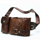 WESTAL Men Belt Bag Men's Waist Bags Genuine Leather Male Fanny Pack Leather Money Phone Pouch Bag Hip Men's Shoulder Bags 9080