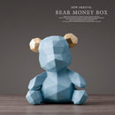 Piggy Bank Teddy Bear Figurines Money Box Gift Wedding Storage Box Money For Children Coins Holders Box Kids Toy Coin Bank