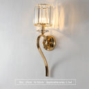 Jmzm Glass Wall Lamp Luxury Copper Indoor Wall Light Decor LED Nordic Sconce For Dining Living Room Bedroom Restroom Aisle Stair
