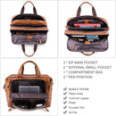 JOYIR Genuine Leather Men's Briefcase Business Bag Laptop 17"Large Capacity Travel Messenger Bag Men Shoulder Bag for Documents