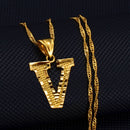 Anniyo A-Z Small Letters Necklaces Women/Girl Gold Color Initial Pendant Thin Chain English Letter Jewelry Alphabet Gift