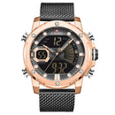 New Watches NAVIFORCE Top Brand Luxury Gold Quartz Mens Watch Waterproof Big Sport Wrist Watch Stainless Steel Date Reloj Hombre