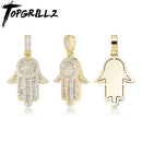 TOPGRILLZ 2020新款手吊坠项链带网球链 微镶冰钻立方氧化锆嘻哈摇滚时尚首饰礼品