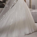 White Lace Bridal Edge Veils  Hot Sale 300CM Cathedral Bridal Veil Custom Made Ivory Tulle Wedding Accessories For Bride