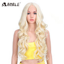 Noble Synthetic Lace Front Wig  ombre blonde Wig 30 Inch Long wavy Lace Front Wig  Synthetic Wigs For Black Women Maycaur wig