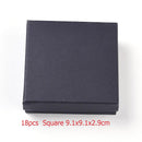 Square/Rectangle Jewelry Organizer Box For Earrings Necklace Bracelet Display Gift Box Holder Packaging Cardboard Boxes Black