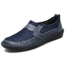 Brand New Summer Men Casual shoes Breathable Mesh cloth Loafers Soft Flats Sandals Handmade Male Driving shoes Large size 38-50