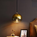 Modern minimalist pendant lights restaurant creative bedroom bedside bar gradient golden glass ball pendant light