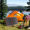 Dokio 100w(50Wx2件) 柔性折叠单晶太阳能电池板，适用于旅行、船和房车，高品质便携式太阳能电池板，中国制造