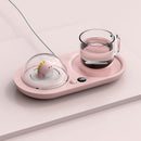 Warmer 3 Gear Coffee Mug Heating Coaster Smart Thermostatic Hot Plate Milk Tea Water Heating Pad with Aromatherapy Lamp For Home