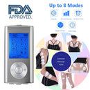 TENS EMS Unit 8 Modes Digital Palm Device Best Pain Relief Machine for Neck Back Lumbar Muscle Stimulator Therapy Body Massager