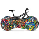HSSEE graffiti series elastic bicycle indoor dust cover elastic fabric bicycle tire cover 700c 26"-28" road bike accessories