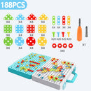 Kids Drill Screw Nut Puzzles Toys Pretend Play Tool Drill Disassembly Assembly Children Drill 3D Puzzle Toys For Boy