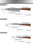 XITUO 1-4pcs kitchen knives set Japanese Damascus steel kitchen knife VG10 chef boning Paring Santoku utility knives wood handle