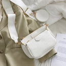 Alligator print women shoulder bag luxury designer wide strap Crossbody bag chain Sling bag pu leather ladies 3 bag set handbag