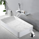 Waterfall Sink Faucet Shelf Basin Water Mixer Tap Quality Black Wall Mounted Brass Elegant Life Decoration Bathroom Hotel