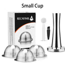 ICafilas意式浓缩咖啡胶囊 Nespresso Vertuoline & Vertuo不锈钢（G2）可再填充胶囊可重复使用过滤器