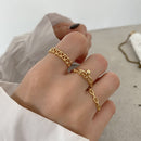 WANTME Luxury White Zircon Double Opening Finger Ring for Women Genuine 925 Sterling Silver Wedding Party Wedding Jewelry Gift