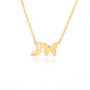Butterfly Initial Necklace For Women Stainless Steel Gold Chain A-Z Letter Necklace Pendant Bijoux Femme 2020 Boho Jewelry Gift