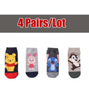 5 Pairs/Lot women socks Casual Korea cartoon animal socks Cotton Cute girl funny mouse duck ankle socks size 35-41 dropshipping