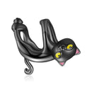 WOSTU Cute Cat Charms 925 Sterling Silver Animal Pussy Zirconia Beads Fit Original Bracelet Pendant DIY Necklace Jewelry