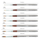 Eval 7/5pcs Travel Art Paint Brush Set Nylon Hair Painting Brush Portable Acrylic Brush for Oil Watercolor Gouache Painting Tool