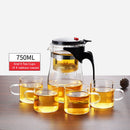 Tea Pots Heat Resistant Glass Tea Pot Tea Infuser Chinese Kung Fu Tea Set Kettle Coffee Glass Maker Convenient Office Tea Sets