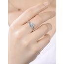 Classic 925 Sterling Silver Moissanite Ring 1ct IJ color Lab Diamond jewelry Simple style Anniversary Ring