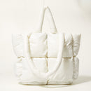 Fashion Large Tote Padded Handbags Designer Quilted Women Shoulder Bags Luxury Nylon Down Cotton Crossbody Bag Winter Purse 2022