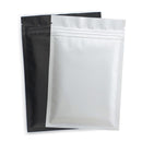 50pcs Matte Black White Heat Sealable Plastic Flat Mouth Ziplock Packaging Bag Smell Proof Aluminum Foil Mylar Ziplock Bags