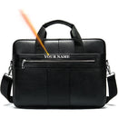 WESTAL Men's Briefcases Messenger Bag Men's Genuine Leather 14'' Laptop Bag Man Leather Office Business Bags for Document 8572