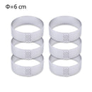 6 8 10 CM Stainless Steel Tart Mold Ring Tartlet Cake Mousse Molds Cookies Pastry Circle Cutter Pie Ring Perforated