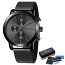 Men's Watch CRRJU Luxury Business Men Stainless Steel WristWatch Men's Military waterproof Date Quartz watches relogio masculino