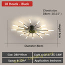 LED Lights Nordic Chandelier for Living Dining Room Bedroom Home Decoration Luxury Gold Or Black Modern Creative Hanging Lights