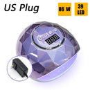 2020款 86W 紫外线LED美甲灯，带39颗LED灯珠，快速烘干，适用于所有凝胶甲油的固化灯