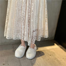Alien Kitty Elastic High Waist Lace Skirts Womens Spring Autumn 2021 New Korean Elegant Casual A-line Black Long Skirt Female