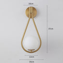 Modern LED Wall Lamps Metal Living Room Lamp Fashion Nordic Bedside Glass Wall Lamp Bedroom Decoration Lighting