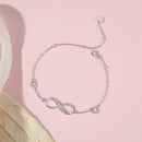 925 Sterling Silver Infinity Bracelets for Women Adjustable Friendship Bracelets &amp; Bangles Wedding Gift Ideas(JewelOra BA102057)