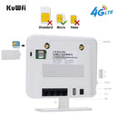 KuWFi 4G路由器Sim卡300mbps解锁版4G CPE无线路由器150mbps CAT4移动WiFi热点带Sim卡槽4个LAN端口